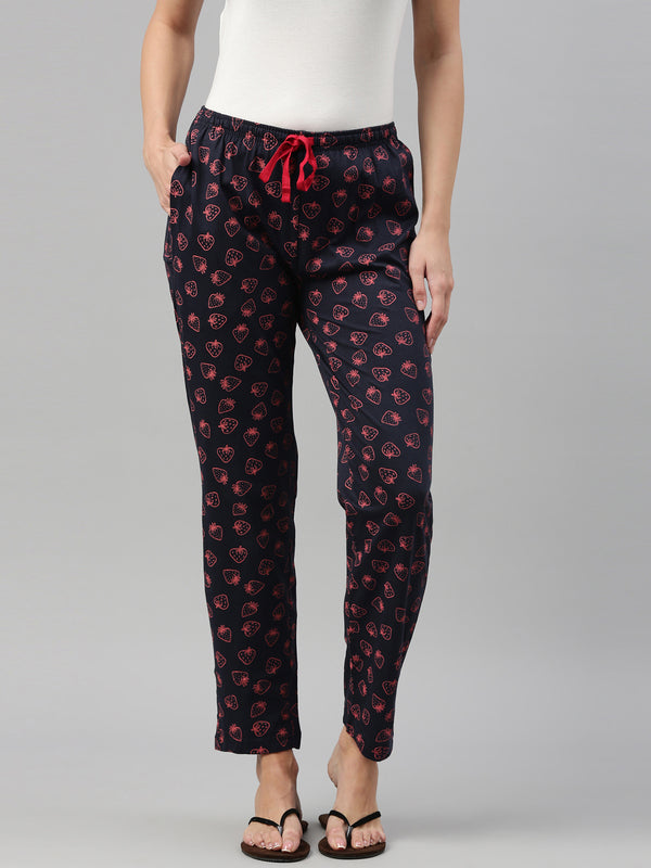 Women Pure Cotton Regular Fit Printed Pyjama Pants - Kryptic Fashions