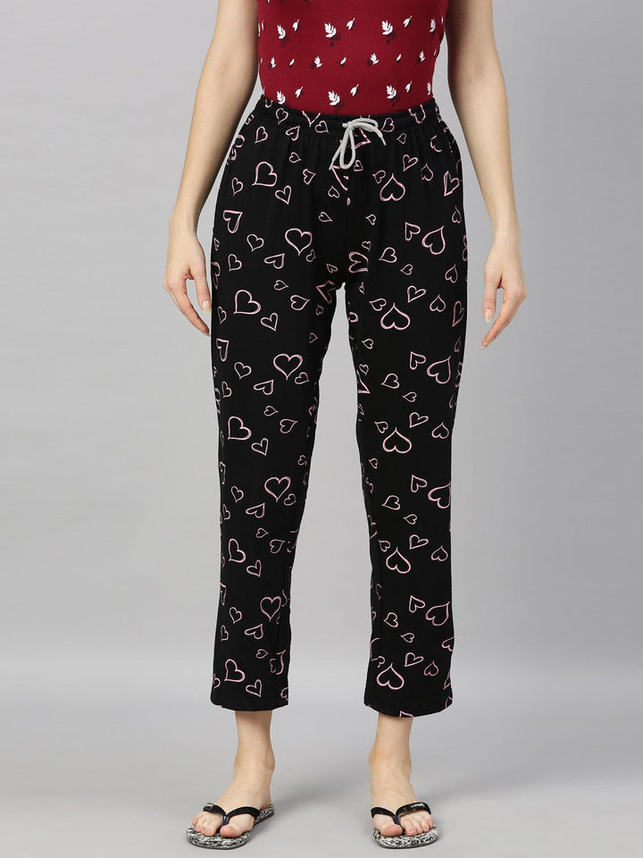 Women Pure Cotton Regular Fit Printed Pyjama Pants - Kryptic Fashions