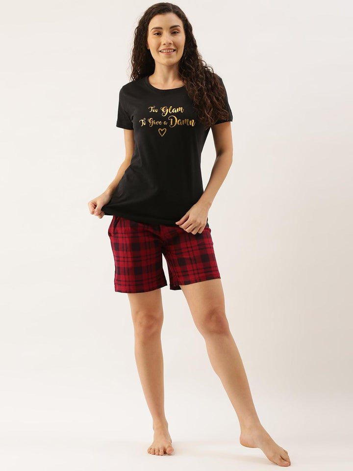 Kryptic Women Lounge Pure Cotton Shorts - Kryptic Fashions