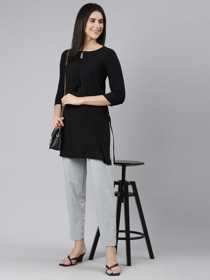 Women Mid-Rise Pure Cotton Relaxed Fit Kurti Pants - Kryptic Fashions