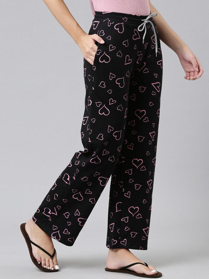 Women Pure Cotton Relaxed Fit Printed Pyjama Pants - Kryptic Fashions