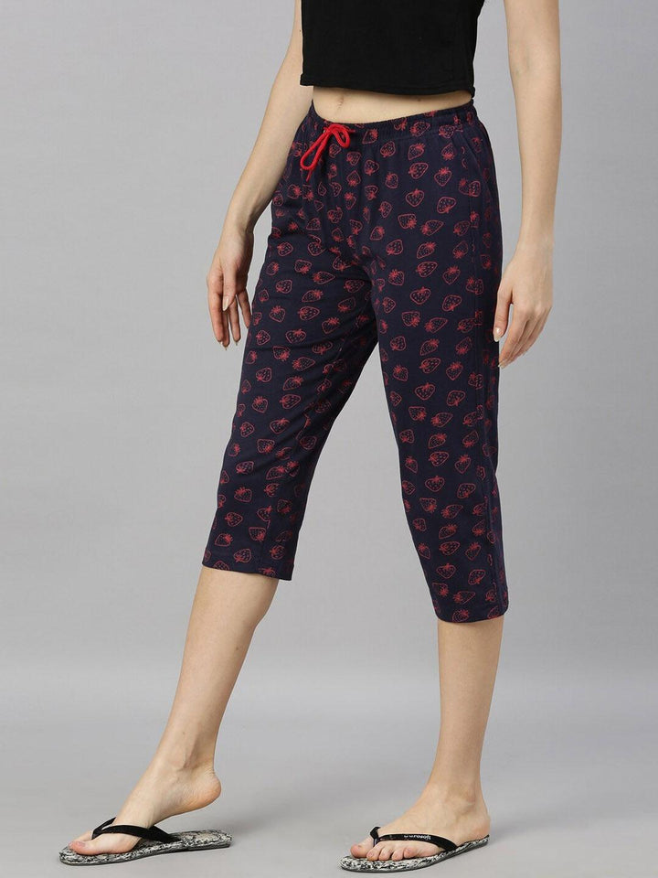 Women Printed Pure Cotton Regular Fit Capris - Kryptic Fashions