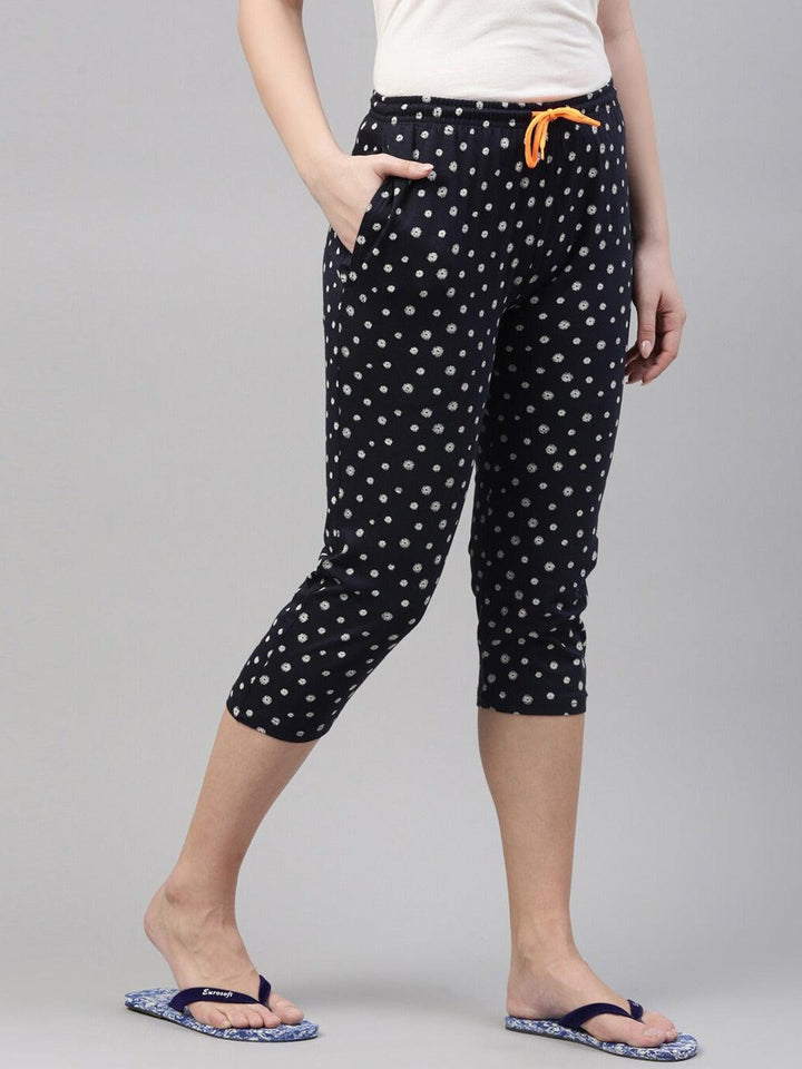 Women Printed Pure Cotton Regular Fit Capris - Kryptic Fashions