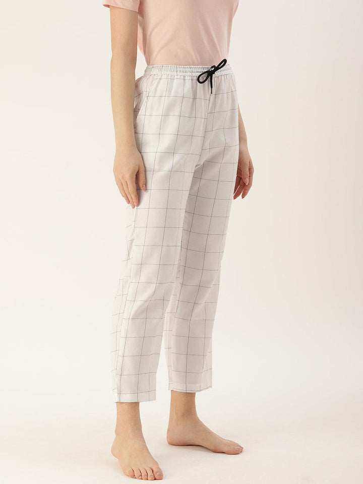 Women Pure Cotton Regular Fit Checked Pyjama Pants - Kryptic Fashions