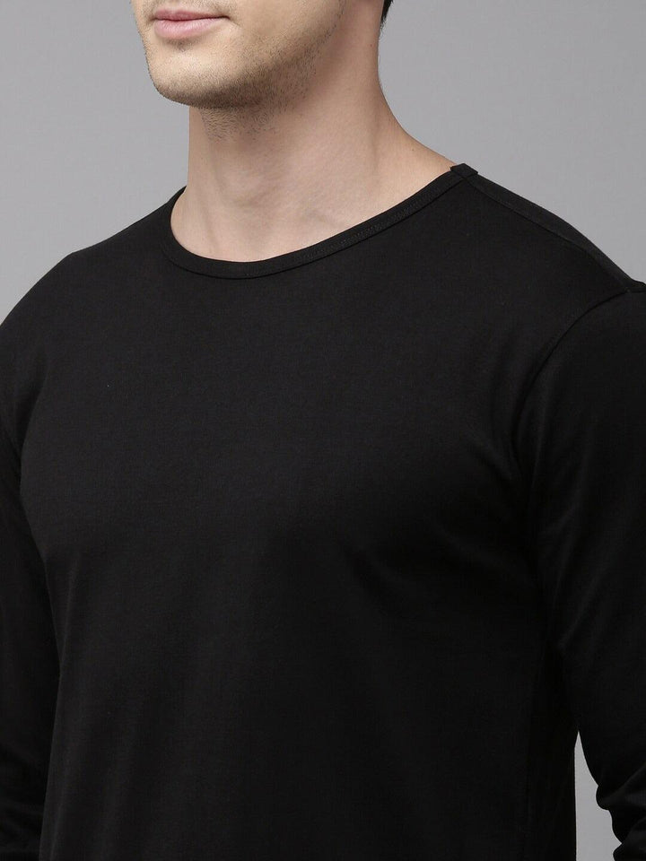 Men Round Neck Cotton Full Sleeve T-shirt - Kryptic Fashions