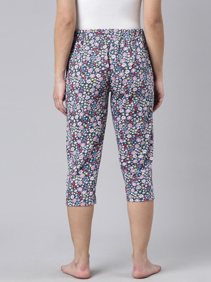 Women Printed Pure Cotton Regular Fit Capris - Kryptic Fashions