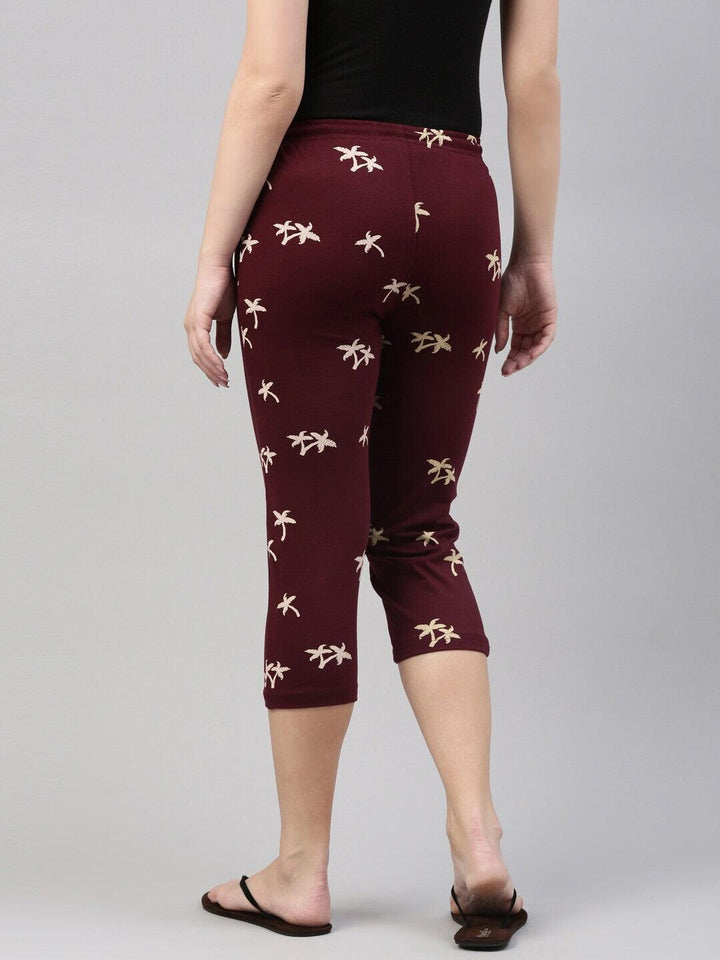 Women Printed Pure Cotton Regular Fit Capris - Kryptic Fashions