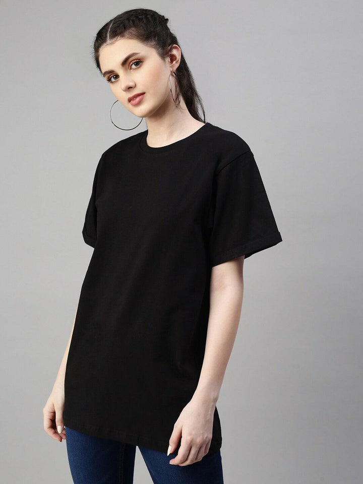 Women Longline Loose Fit Pure Cotton T-shirt - Kryptic Fashions