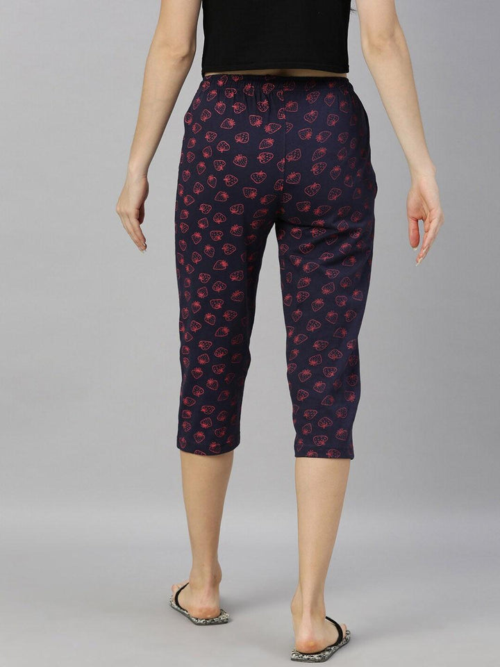 Women Printed Pure Cotton Regular Fit Capris - Kryptic Fashions