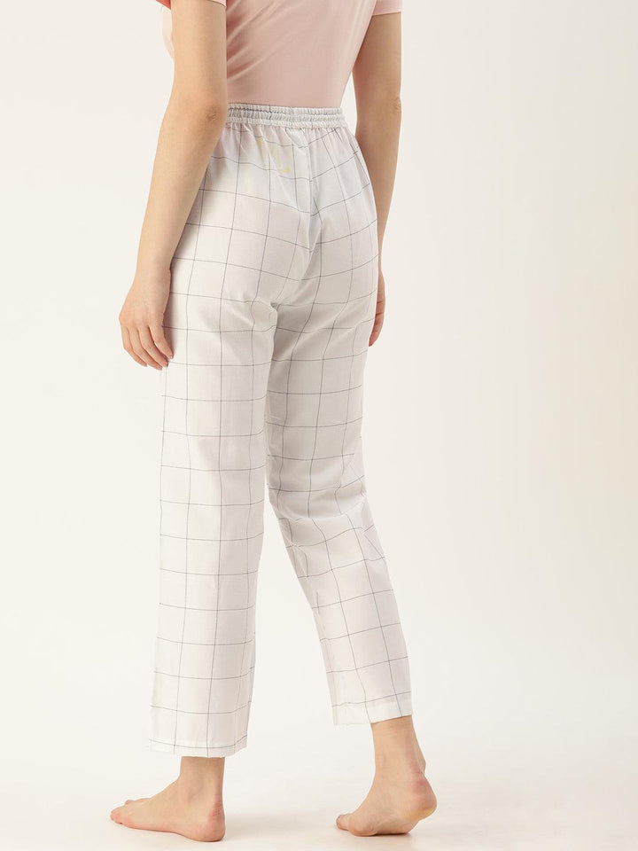 Women Pure Cotton Regular Fit Checked Pyjama Pants - Kryptic Fashions