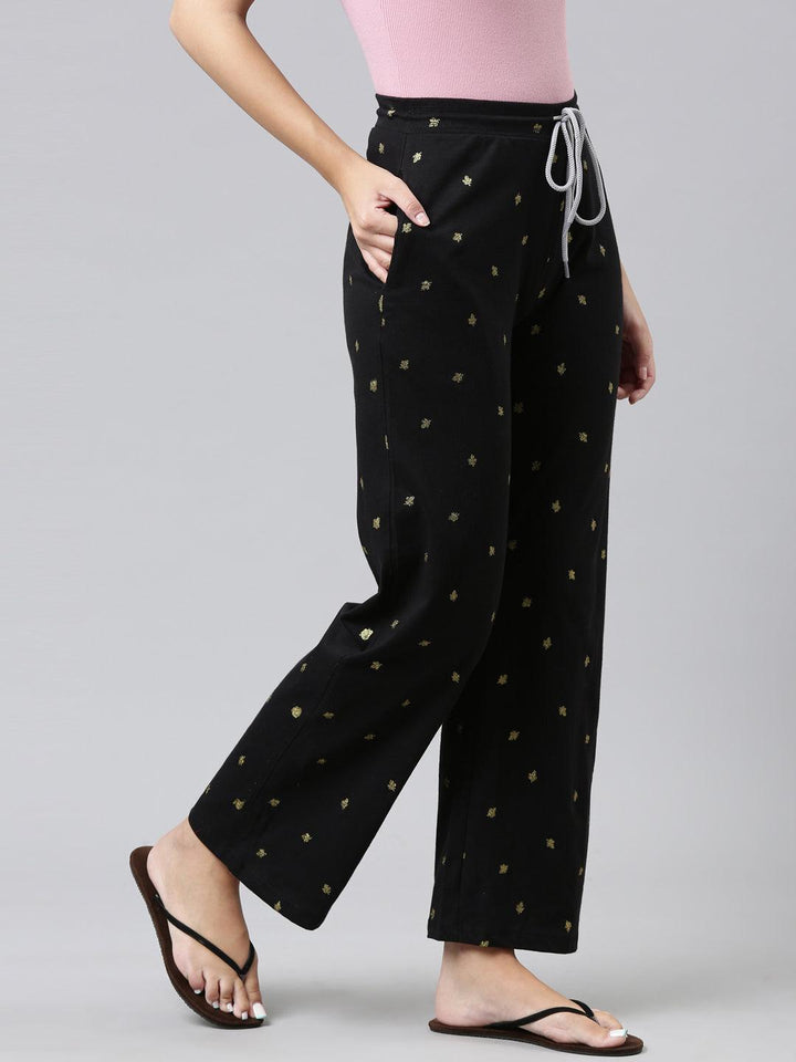 Women Pure Cotton Relaxed Fit Printed Pyjama Pants - Kryptic Fashions