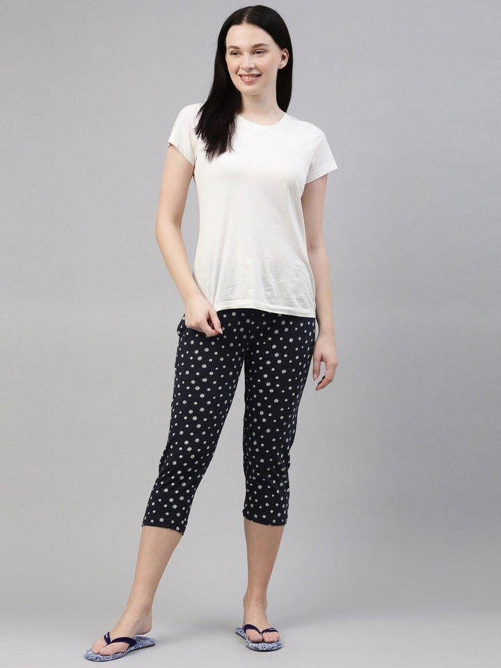 Women Printed Pure Cotton Regular Fit Capris - Kryptic Fashions