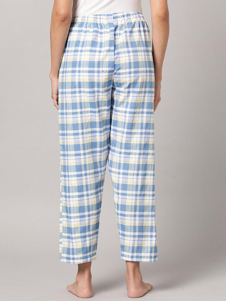 Women Pure Cotton Regular Fit Checked Pyjama Pants - Kryptic Fashions