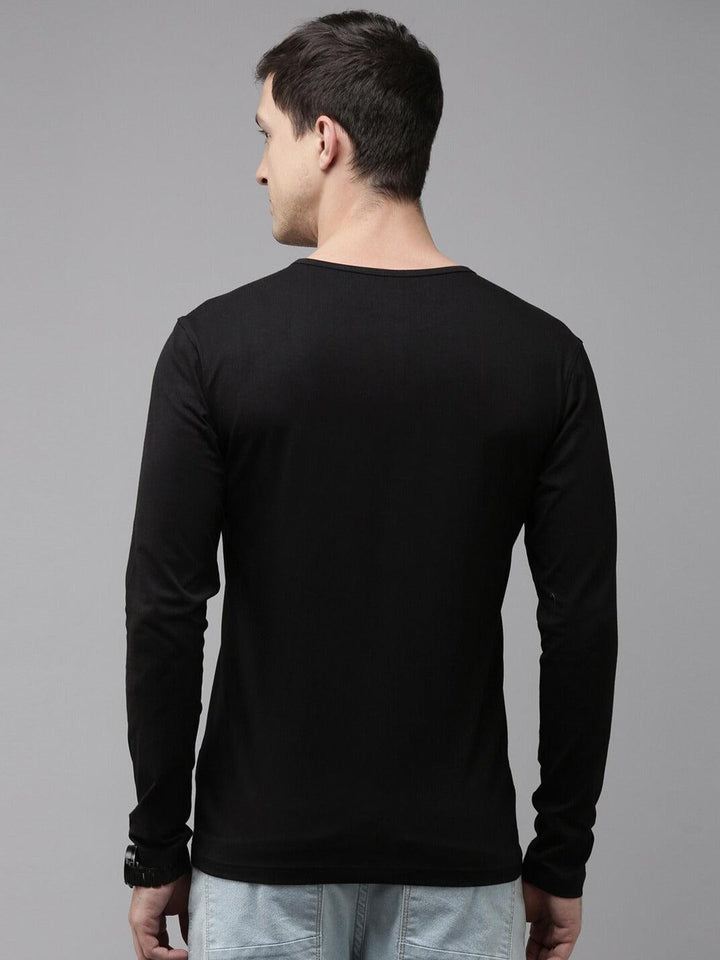 Men Round Neck Cotton Full Sleeve T-shirt - Kryptic Fashions