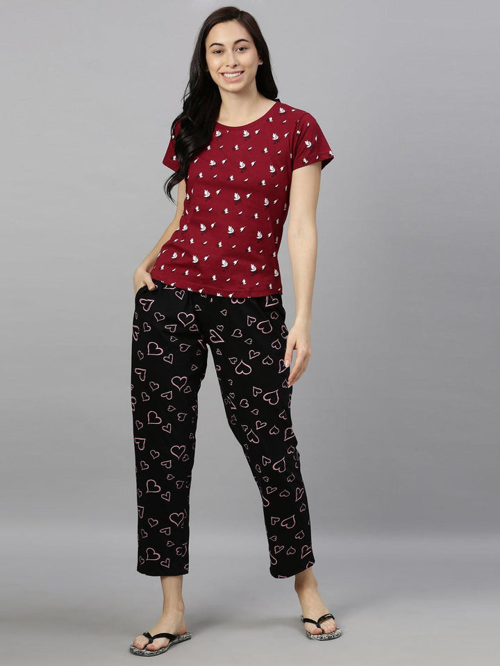 Women Pure Cotton Regular Fit Printed Pyjama Pants - Kryptic Fashions