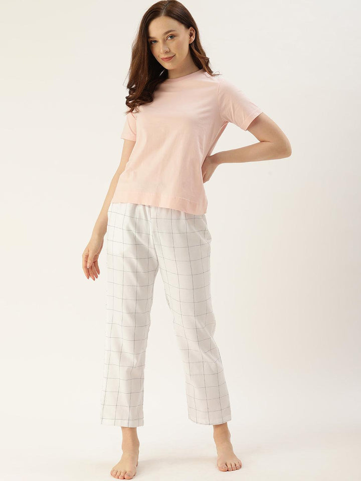 Women Pure Cotton Regular Fit Checked Pyjama Pants - Kryptic Fashions