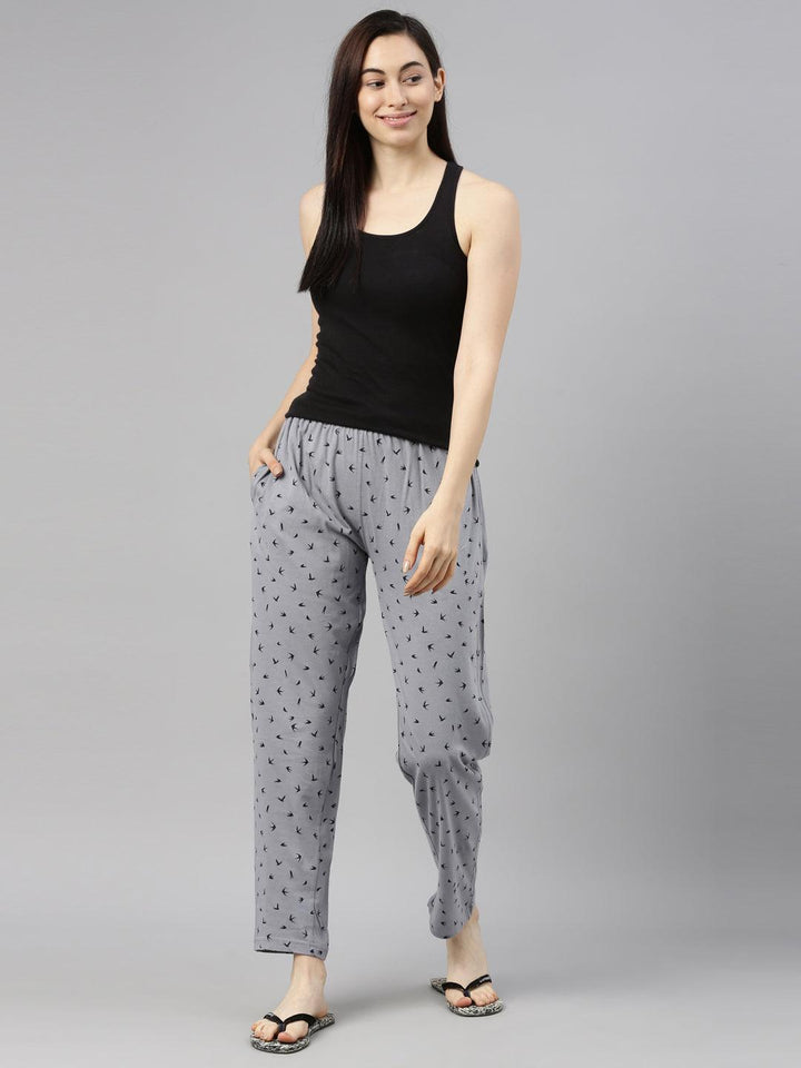 Women Pure Cotton Regular Fit Printed Pyjama Pants - Kryptic Fashions