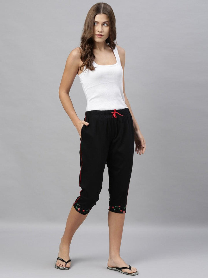 Women Pure Cotton Regular Fit Capris - Kryptic Fashions