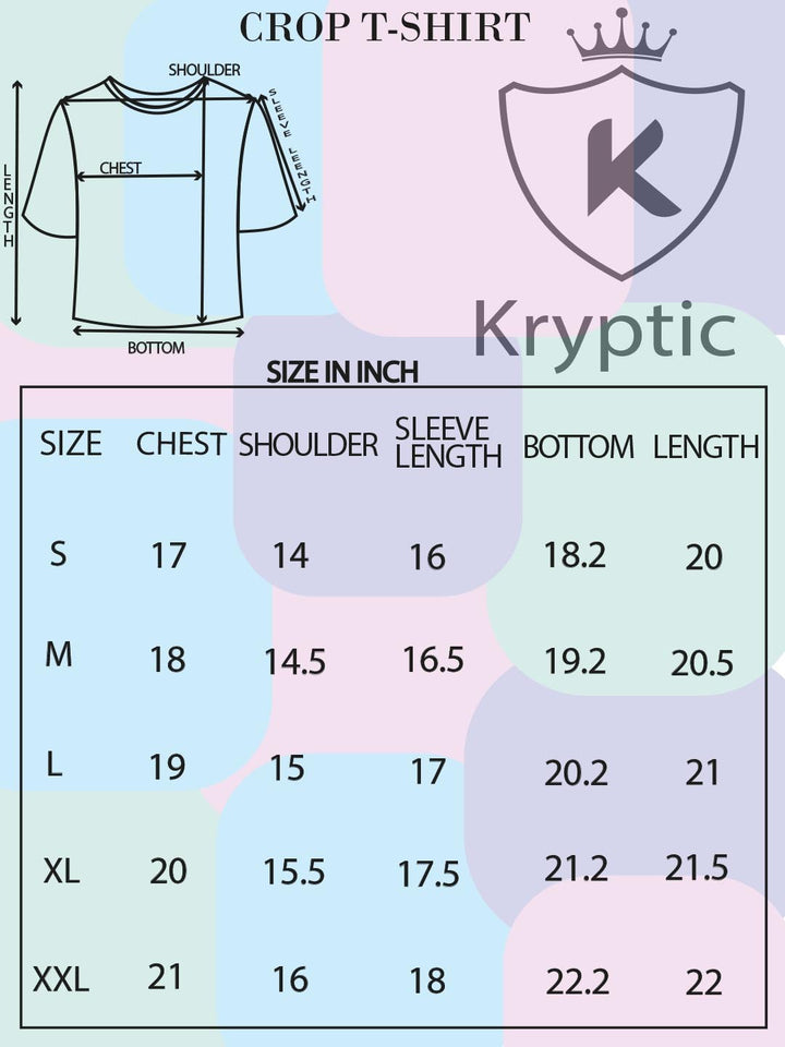 Women Slim Fit Round Neck Pure Cotton T-shirt - Kryptic Fashions