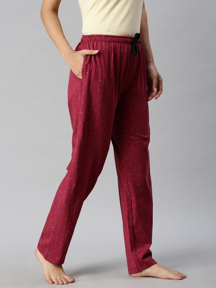 Women Pure Cotton Regular Fit Printed Pyjama Pants - Kryptic Fashions