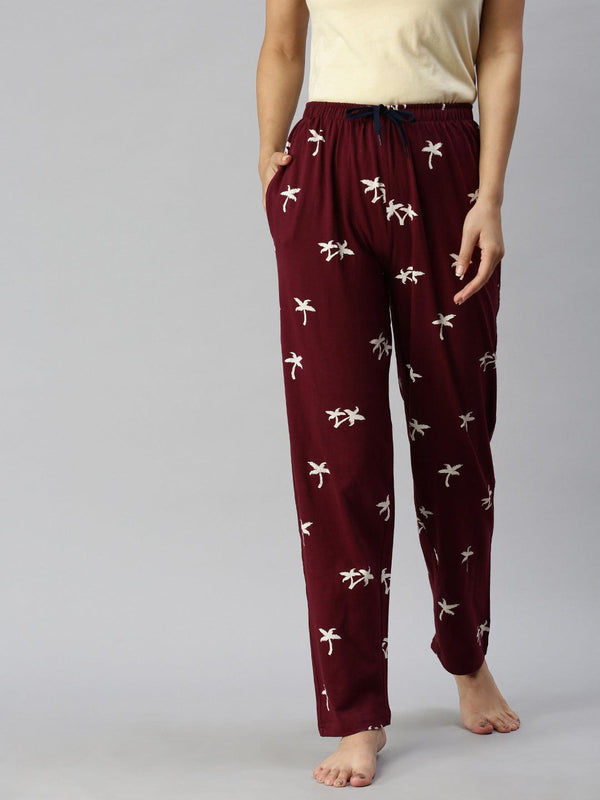 Women Pure Cotton Regular Fit Printed Pyjama Pants - Kryptic Fashions