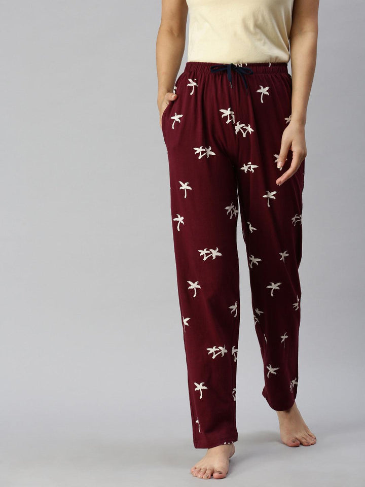 Women Pure Cotton Regular Fit Printed Pyjama Pants - Kryptic Fashions