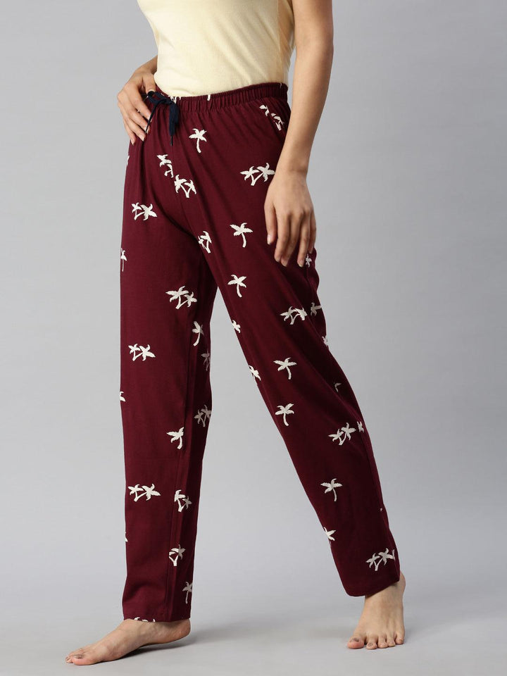 Women Pure Cotton Regular Fit Printed Pyjama Pants - Kryptic Fashions