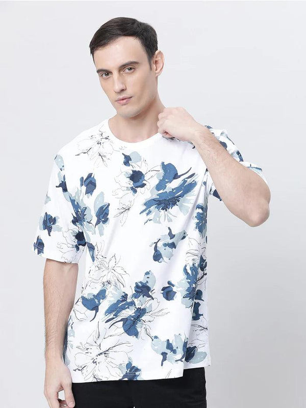 Men Printed Drop Shoulder Oversized T-shirt - Kryptic Fashions