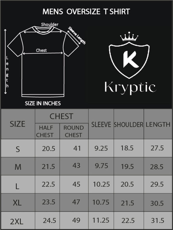 Men Printed Drop Shoulder Oversized T-shirt - Kryptic Fashions