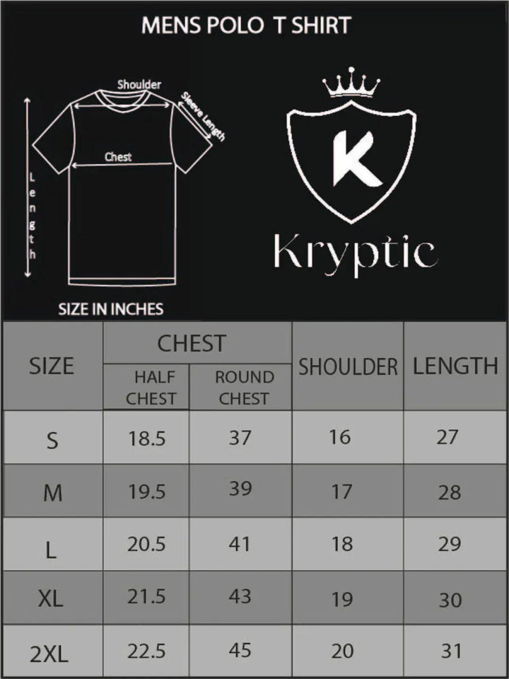 Men Printed Pure Cotton Polo Collar T-shirt - Kryptic Fashions