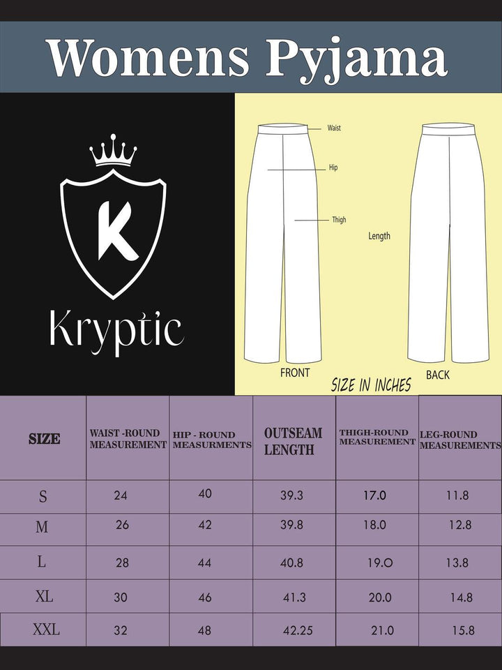 Kryptic Women Printed Lounge Pyjama Pants - Kryptic Fashions