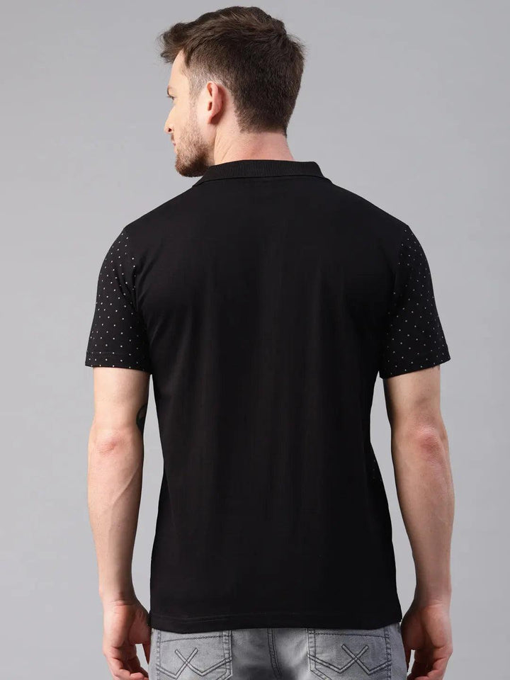 Men Printed Polo Collar Pure Cotton T-shirt - Kryptic Fashions